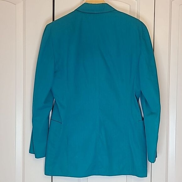 Vintage MONDI POLO CLUB BLAZER Size XS WOMEN SPORT Turquoise Blue Gold Buttons - Picture 5 of 14